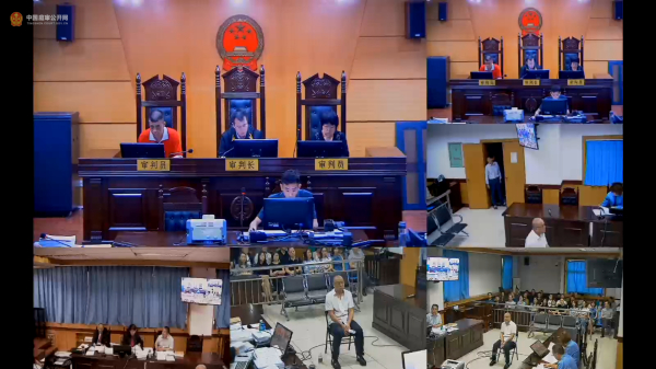 公开审理张有平庭审直播现场截图