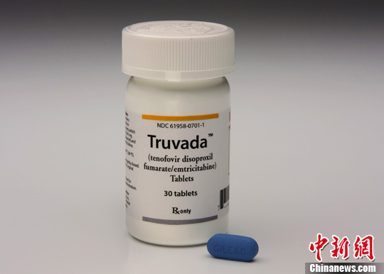 　　资料图：吉利德科学公司（Gilead Sciences）研制生产的预防感染艾滋病毒的药物特鲁瓦达，该药物能有效降低健康人群通过性行为感染艾滋病毒的机会。中新社发 陈钢 摄