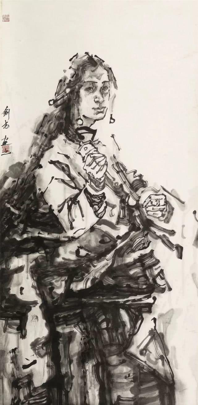 王剑武水墨人物画作品欣赏