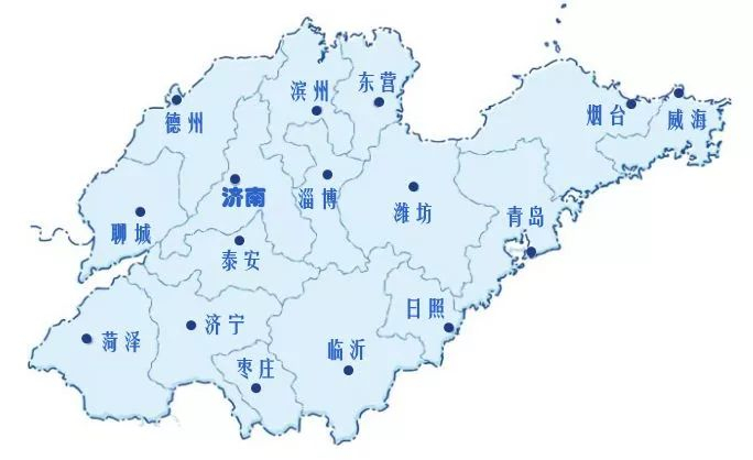 山东行政区划图（图片来源：山东省人民政府网站）