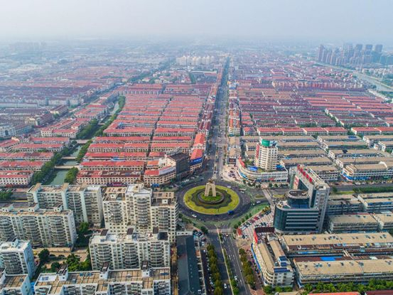  世界袜都诸暨大唐镇俯瞰图