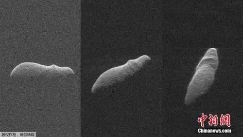  资料图：此前报道，美国宇航局（NASA）发布了一张飞掠地球的小行星的照片，它的外表看起来像是水中的河马。