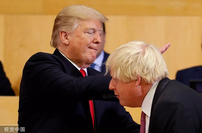 　2017年9月，特朗普和约翰逊共同参加联合国大会。/视觉中国