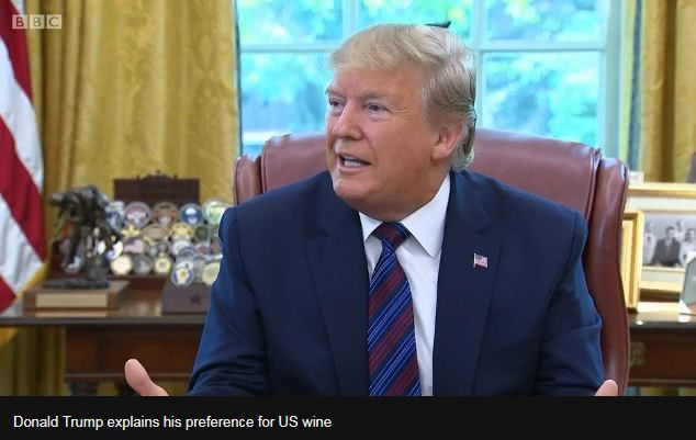 “我一直更喜欢美国葡萄酒”&nbsp; 图源：BBC视频截图