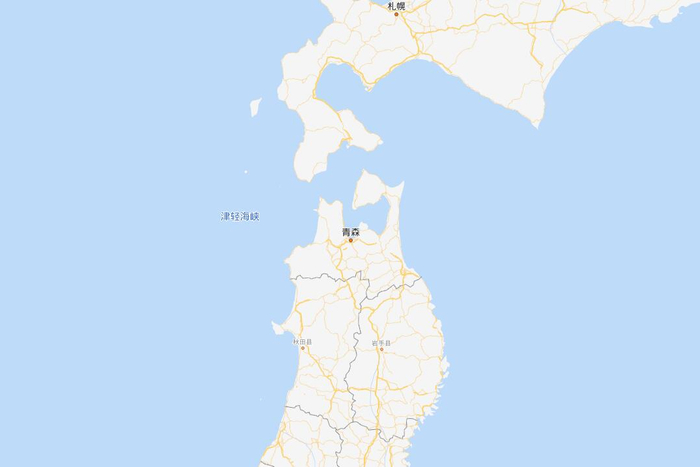 津轻海峡 百度地图截图