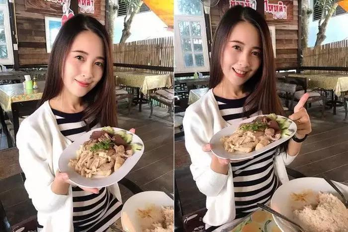 泰国卖鸡肉饭女孩因颜值高走红 网友争相上门光顾