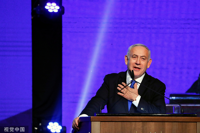 　　内塔尼亚胡上周三称，“世纪交易”的谈判将会影响以色列未来数十年命运 @视觉中国