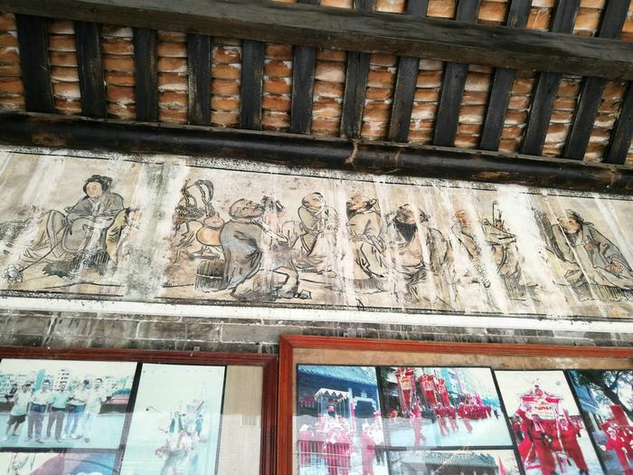 广州“南湾村”内最古老宗祠，保留古代多幅“壁画”和“晒书台”