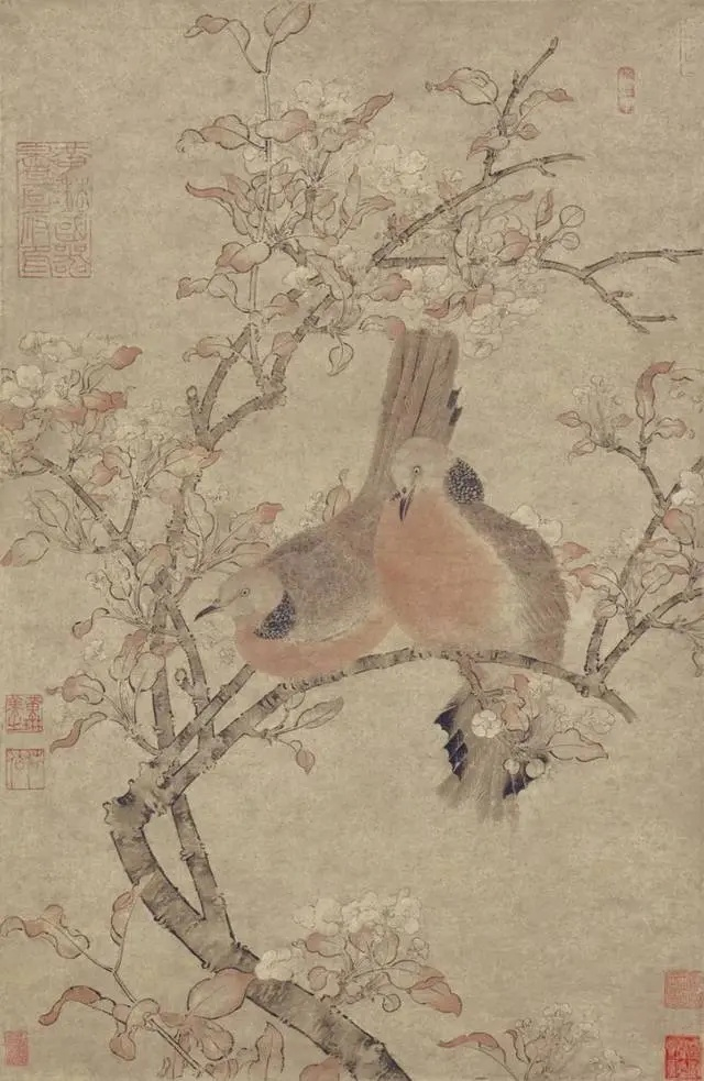 唐代 边鸾花鸟画作品鉴赏|边鸾|花鸟画|构图法
