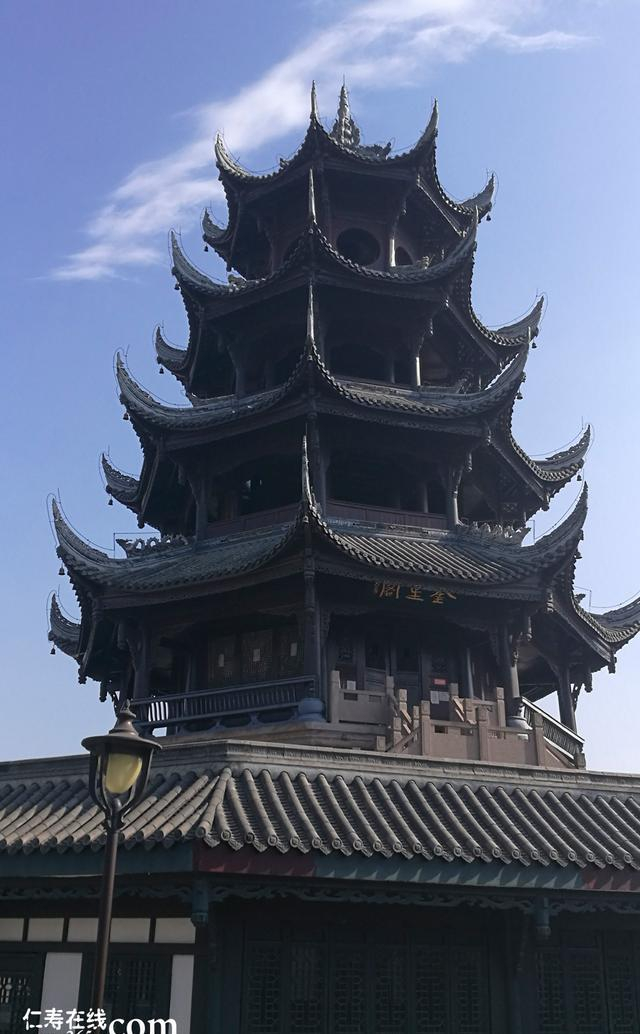 仁寿的标志性建筑历史景观奎星阁