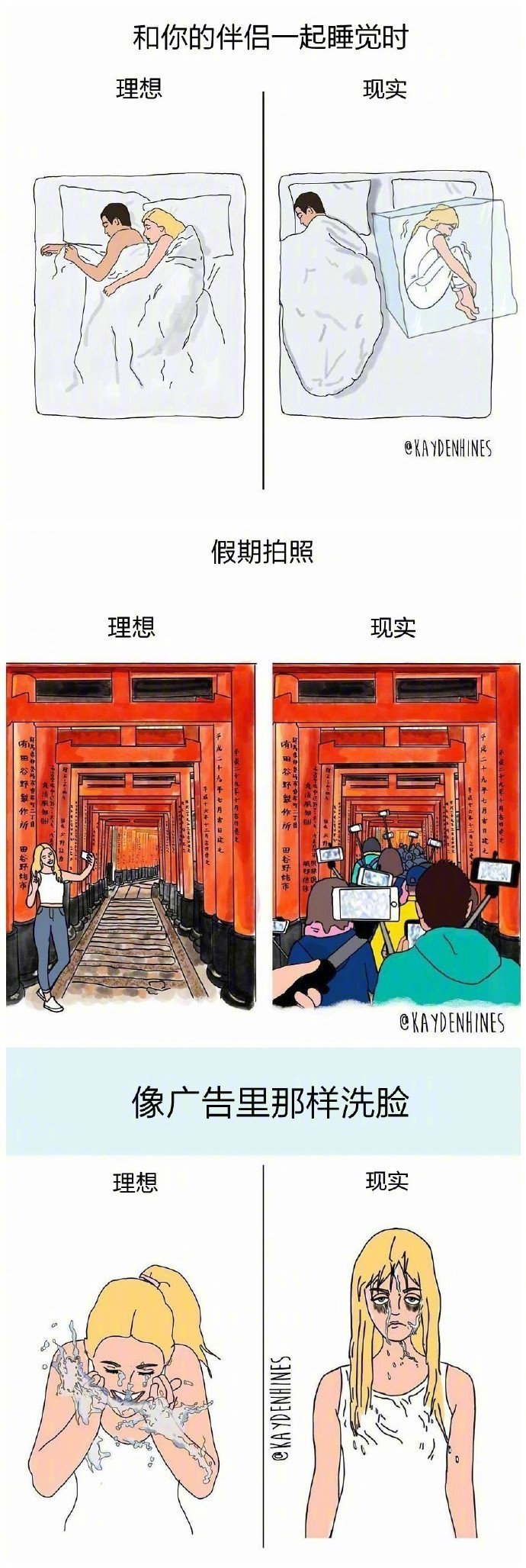 INS上一位小姐姐kaydenhines笔下的生活瞬间,简直太形象了