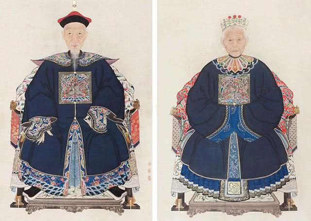 清代官员朝服分冬、夏两种，但有明确规定，四品以下只能穿一套