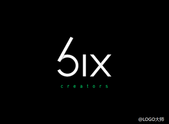 数字6为元素的LOGO设计