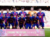 巴萨3比0莱万特，首发11人合影西甲赛场