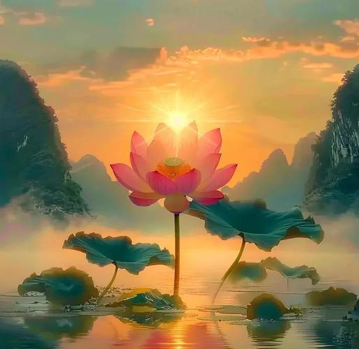 网友转发莲花图许愿求好运