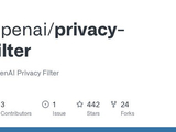 OpenAI开源PII脱敏模型PrivacyFilter，1.5B参数支持本地隐私过滤