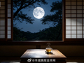 月光落窗台，半盏清茶伴晚安