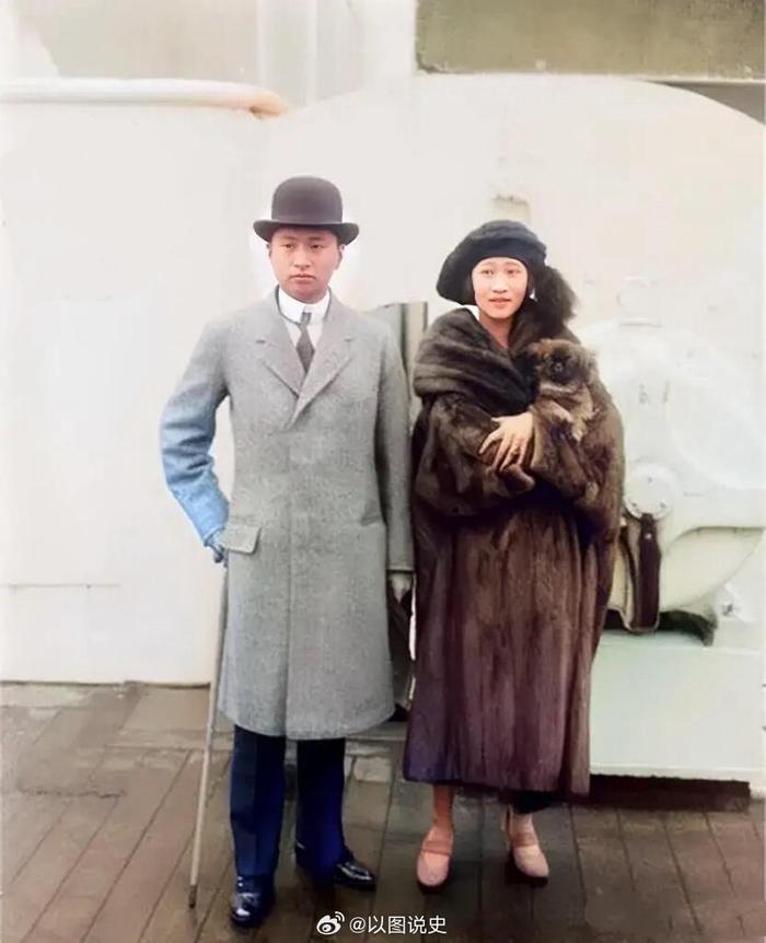 1920年顾维钧黄蕙兰新婚合影曝光，36年后离婚