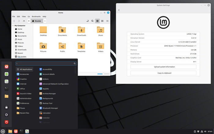Linux Mint发布LMDE7Beta版	，搭载Linux6.12内核及Fingwit工具