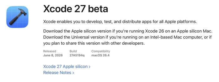 苹果发布Xcode 27 Beta，称其为构建AI应用最佳场所__财经头条__新浪财经