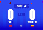 瑞士0-0暂平哥伦比亚，普埃尔塔里德造险