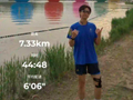 李现朝阳公园跑步7.33公里获阿信留言