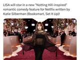 Netflix官宣LISA出演浪漫喜剧，灵感源自诺丁山