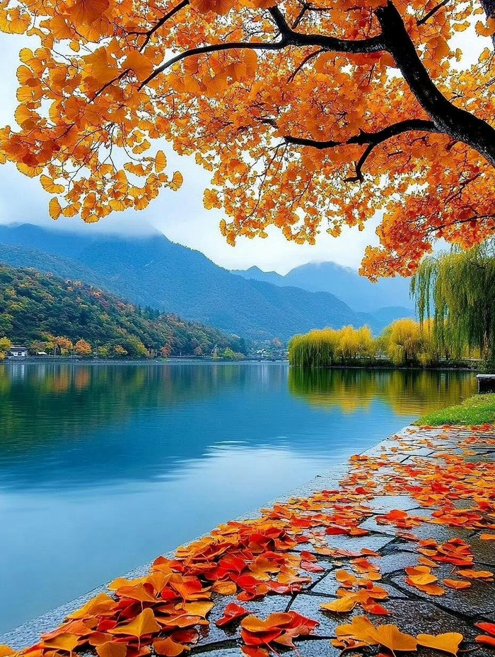 落叶知秋微风徐来盼美好如期至