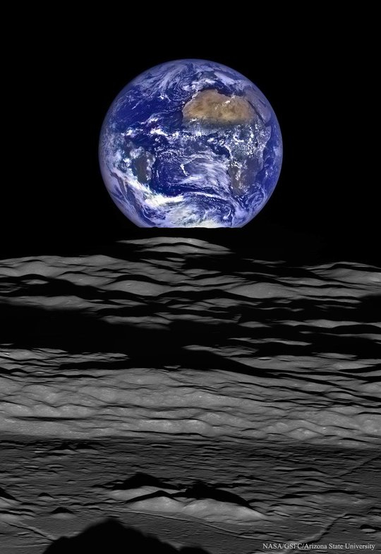 月球探勘号轨道船所见的地球西沉|月球|地球|nasa_新浪新闻