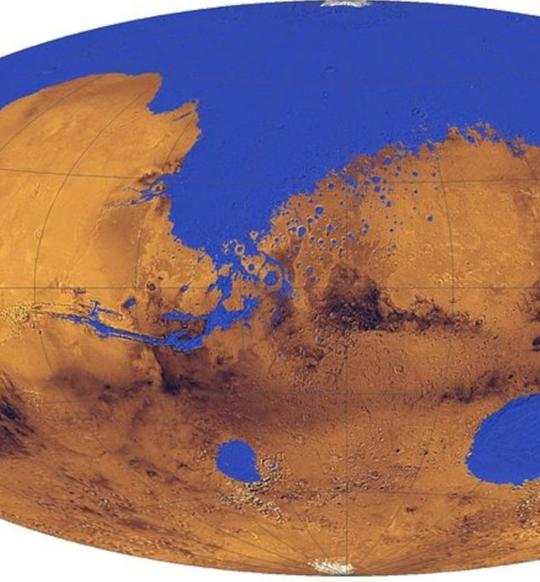 火星海洋还原图三维图图片