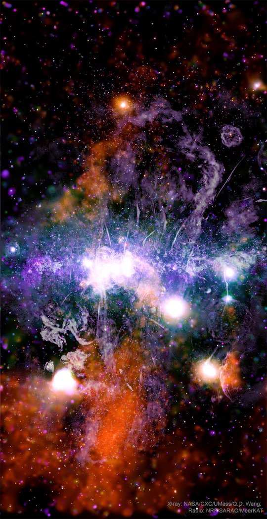 银河中心的恒星,云气及磁场