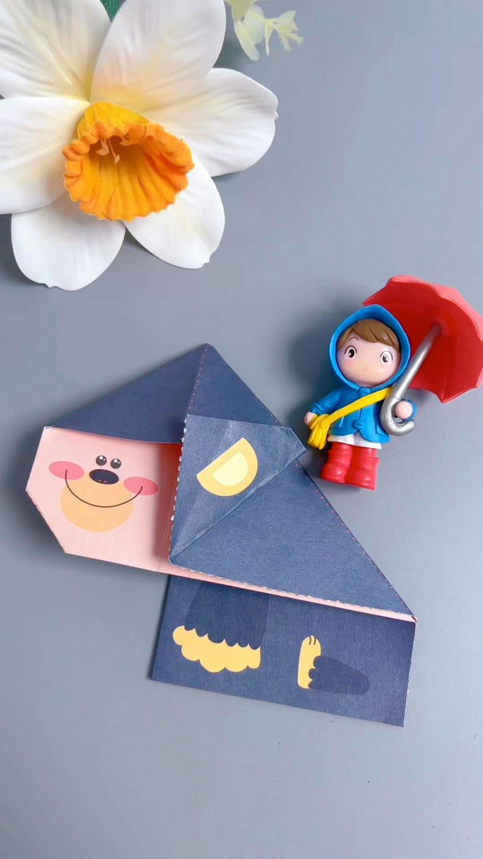 儿童手工折纸一只强壮的大猩猩