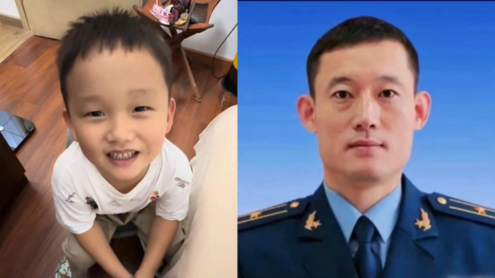 4岁多儿子问起爸爸妈妈瞬间哽咽孩子父亲是烈士飞行员赵虎