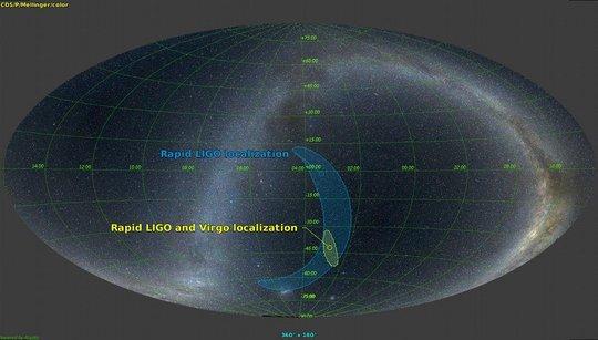 ligo-virgo gw170814的天空位置|天文|天文臺|黑洞