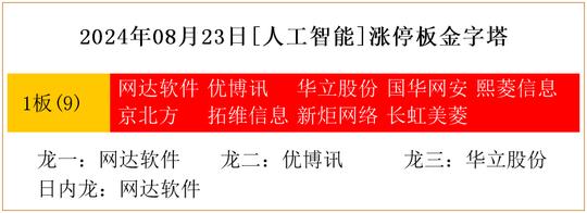 2024年08月23日[人工智能]涨停板金字塔