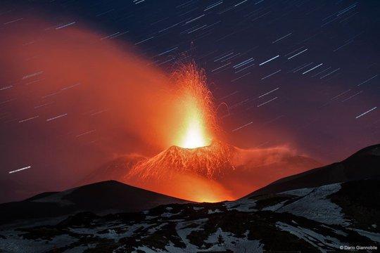 埃特納火山的熔岩噴發|埃特納火山|熔岩|影像_新浪新聞