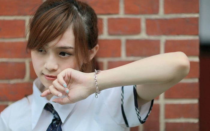 美女学生校园制服清纯优雅唯美写真