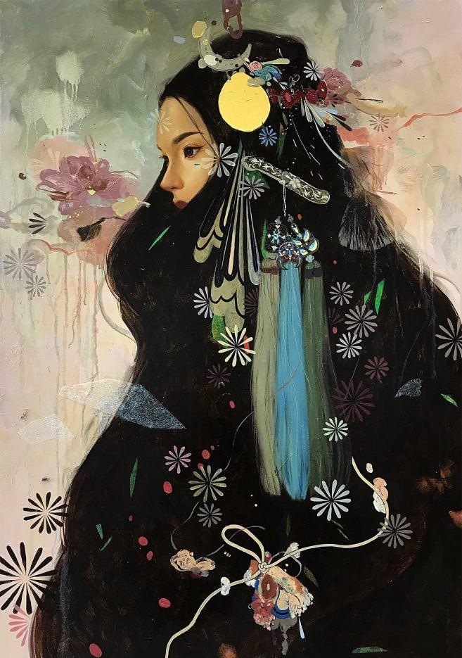韩国的艺术家soey milk创作的华丽油画绘画作品