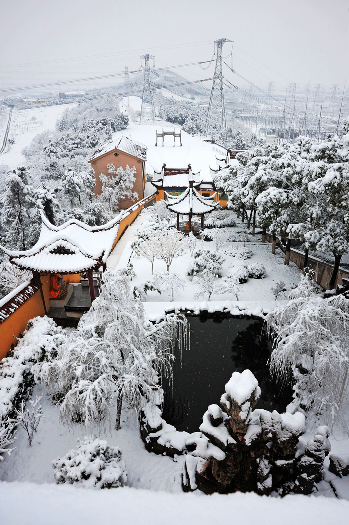 这次寒潮给无锡带来了霰而不是雪就看看2013年的斗山雪景