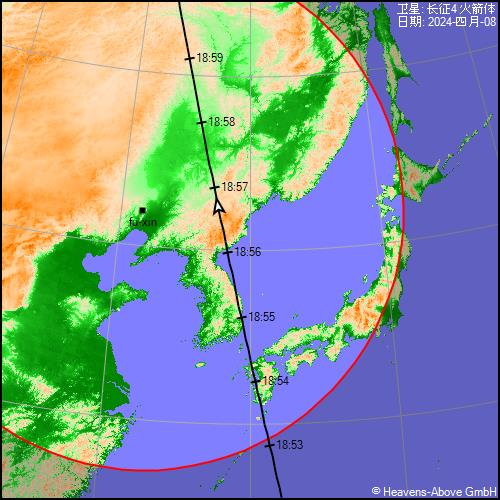 长征4 火箭体过境【阜新】##人造卫星过境事件