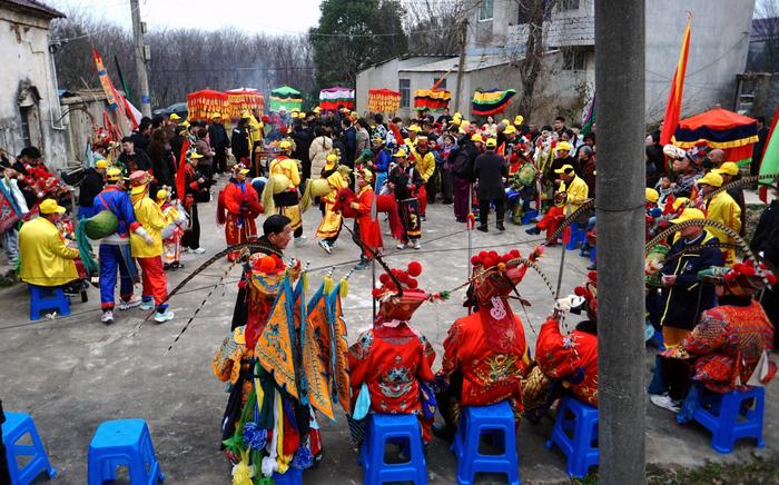 龍城鄉情溧陽原生態儺文化跳幡神新年鄉村巡遊祈福活動見聞