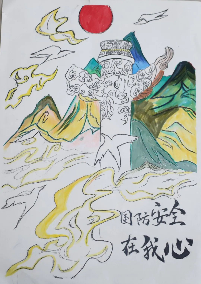 笔墨书初心,丹青绘国安,武邑二中国家安全教育书画特色活动
