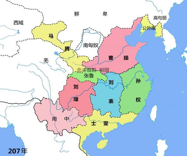 三国鼎立地图高清图片