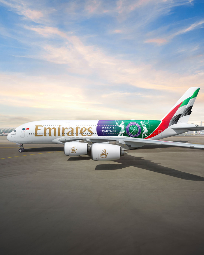 阿联酋航空成为温网官方合作伙伴,并推出特殊的a380涂装