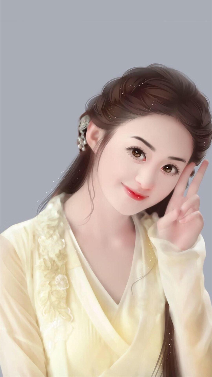 赵丽颖手绘画,可爱迷人!
