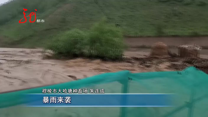 穆棱:大雨倾盆 冲毁路桥