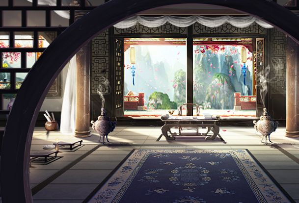 插图:一组东方游戏室内经典古风场景图片分享