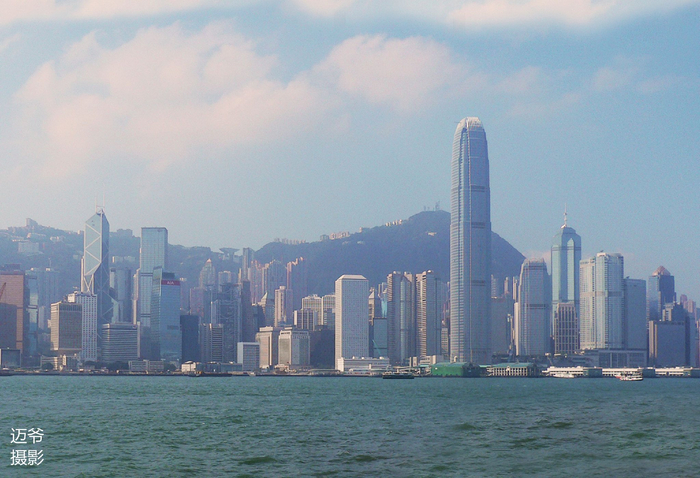 卡片机拍摄的香港维多利亚港原创摄影