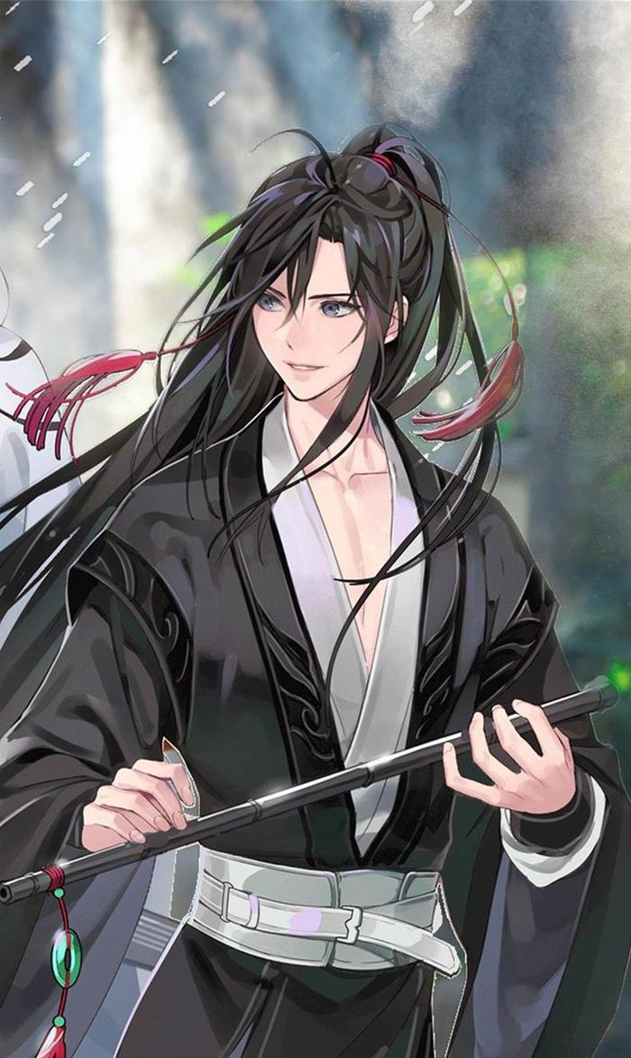魔道祖师同人插画，煮一壶生死悲欢祭少年郎，明月依旧何来怅惘