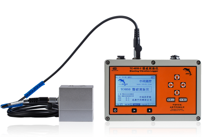 中科测控新一代一拖二tc-4850-3-6爆破测振仪|测振仪|一拖二|传感器